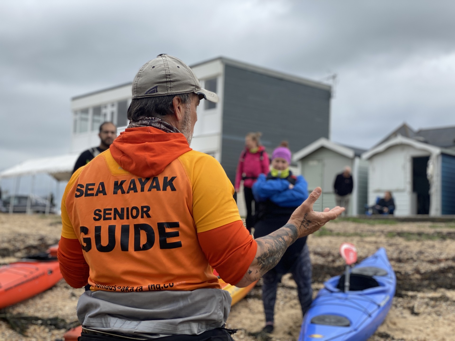 Coaching students on the Sea Kayak Safety & Recovery Masterclass in Suffolk with NOMAD Sea Kayaking.
